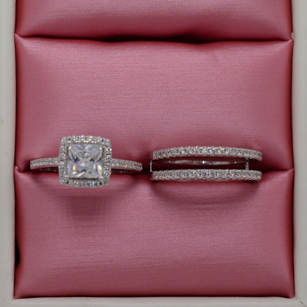 Women's versatile simple zircon ring by My Store, featuring a minimalist design and sparkling stone