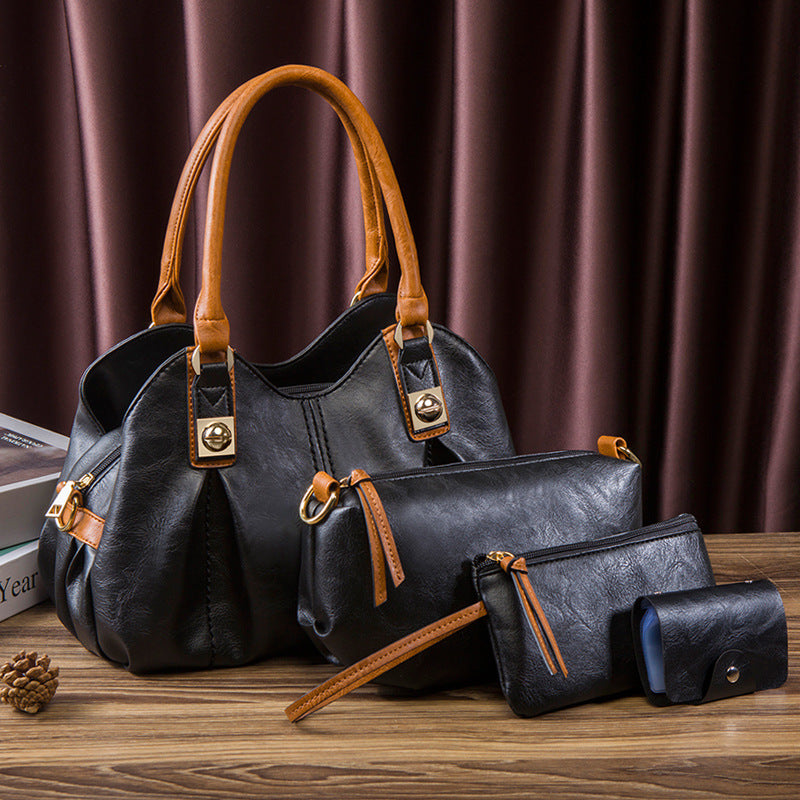 Fashion Women's Handbag Set - Tote and Crossbody Bags