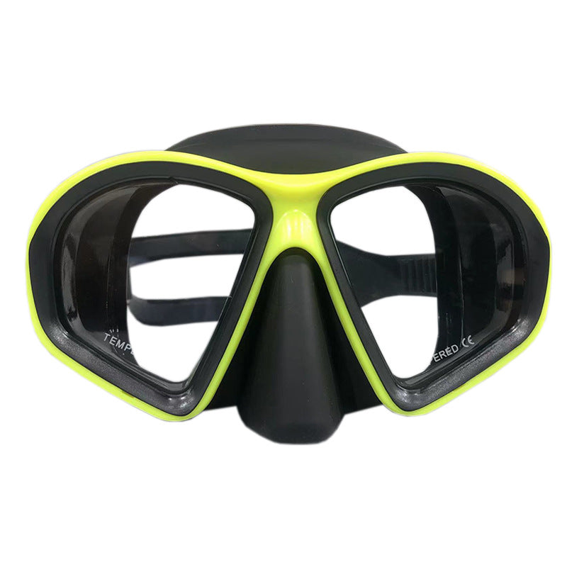 Diving mask swimming goggles with clear lenses and adjustable strap