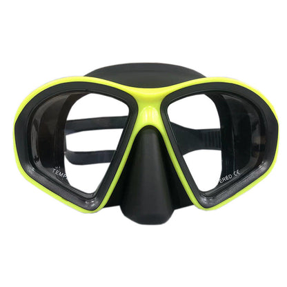 Diving mask swimming goggles with clear lenses and adjustable strap