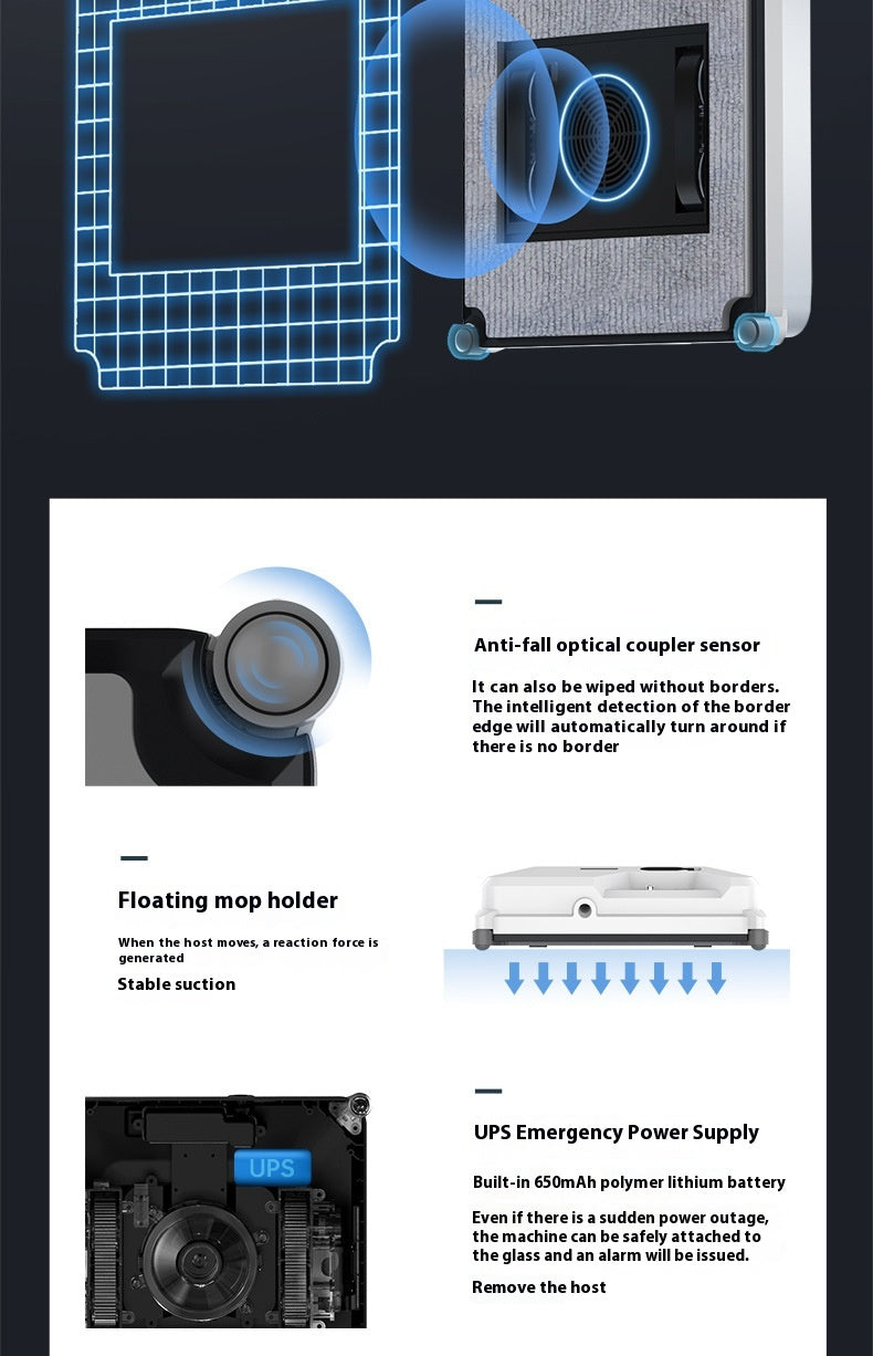 Intelligent automatic glass window cleaner robot for small windows