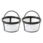 2 Pack Reusable Coffee Filters 4-8 Cup Coffee Filter Basket Nylon Mesh Coffee Filter Replacement with Handle Reusable Coffee Filters for Mr. Coffee Makers and Brewers