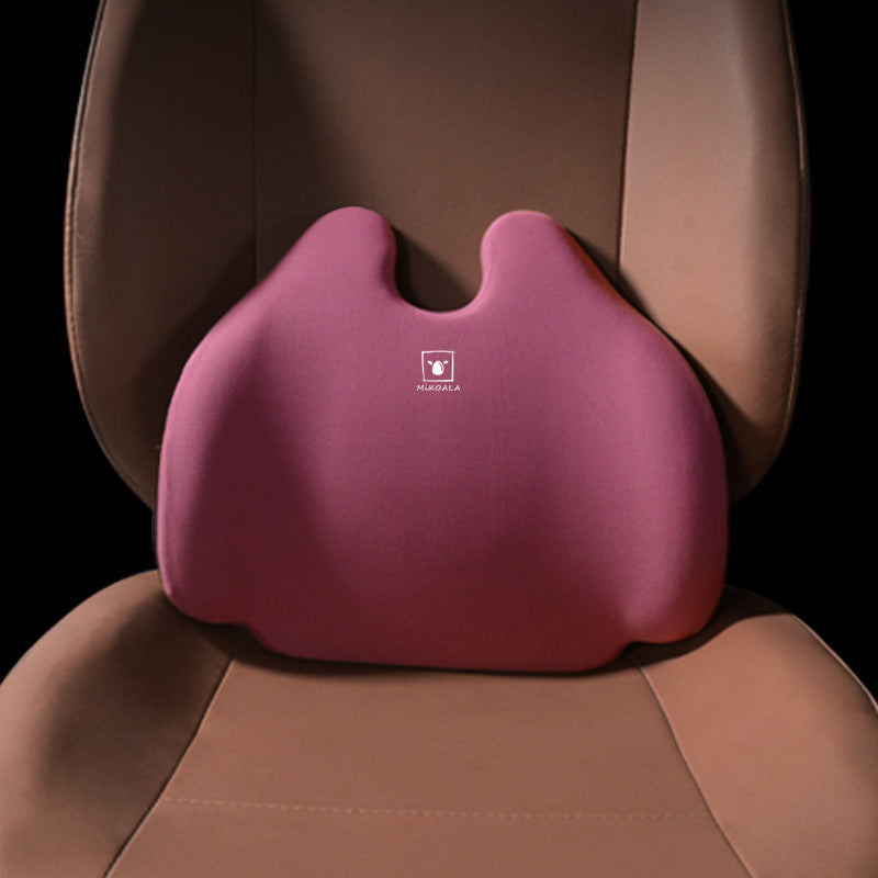 Car waist lumbar cushion office backrest in black mesh design by My Store
