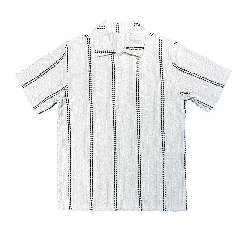 Men's striped stylish casual versatile shirt by My Store
