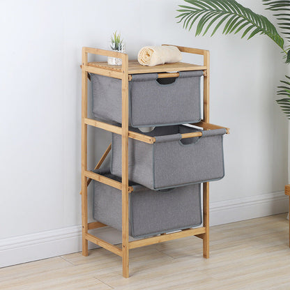 Multifunctional storage basket for bedroom and toilet organization