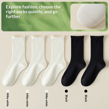 Women's silk mid-calf socks in springsummer style”】【