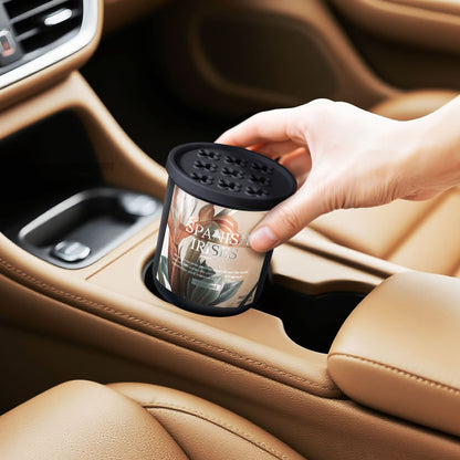 Retro floral scented balm solid car air freshener in a decorative container
