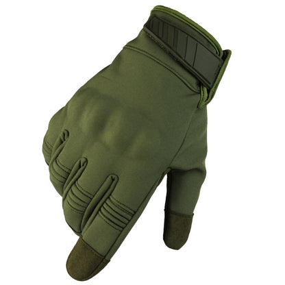 Outdoor multifunctional tactical touch screen motorcycle gloves with adjustable wrist strap