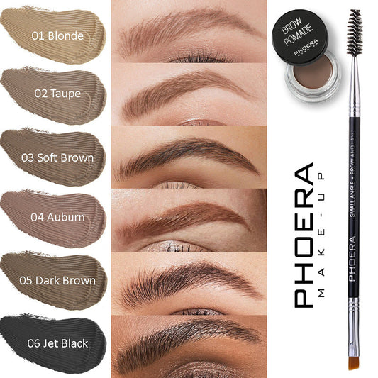 Fashion And Nature Phoera eyebrow cream in 6 colors, compact cosmetic palette with multiple brow shades