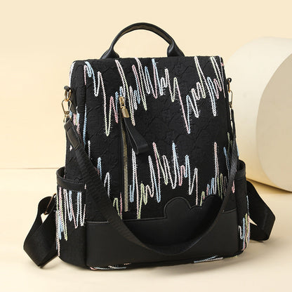 Women's lightweight multifunctional backpack, fashionable design with adjustable shoulder straps