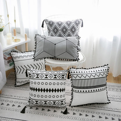 Bohemian National throw pillow by My Store with colorful patterned fabric and textured decorative design