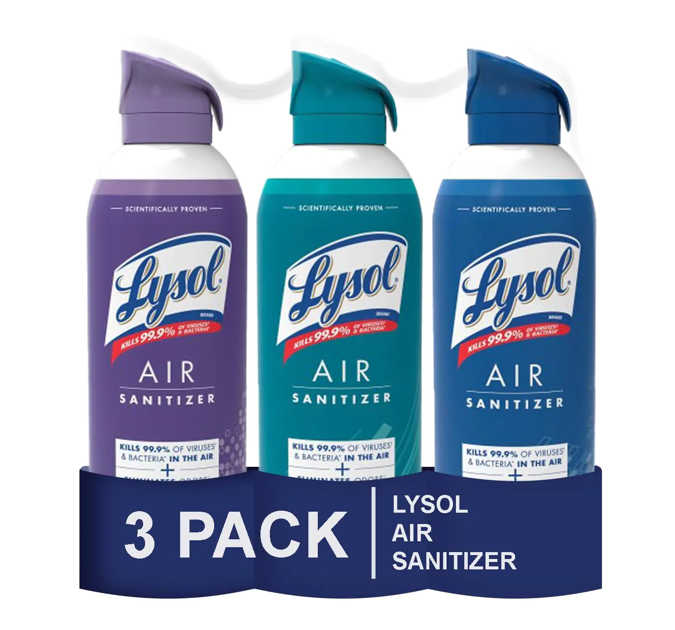 Lysol Air Sanitizer Spray For Air Sanitization and Odor Elimination White Linen Simple Fresh Light Breeze 10 Fl. Oz (Pack of 3)