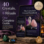 Ebook cover for The Conscious Crystal Handbook by Conscious Items featuring colorful crystal illustrations.