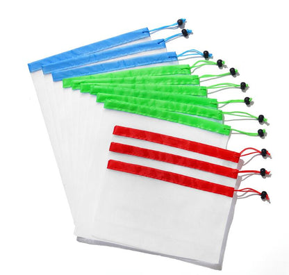 Fruit and vegetable multi-functional splicing beam mouth mesh bag set combination