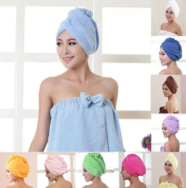 Women's hair dryer cap, absorbent dry hair towel in soft fabric for quick hair drying
