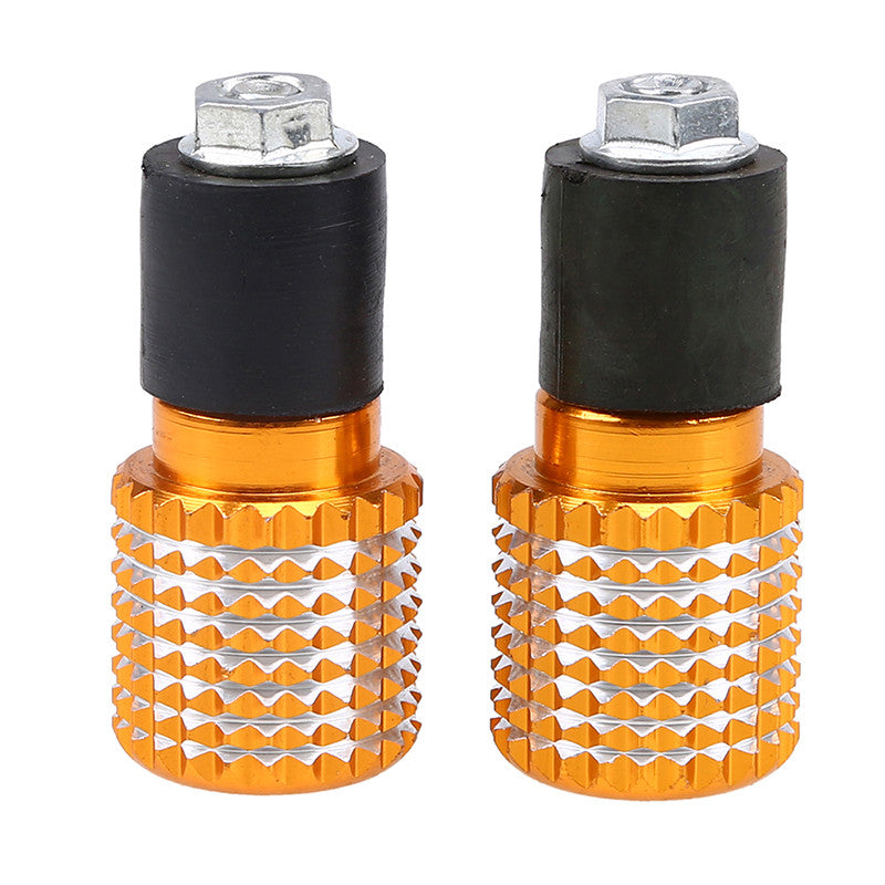 Motorcycle handlebar end cap grip cap in black, close-up product view