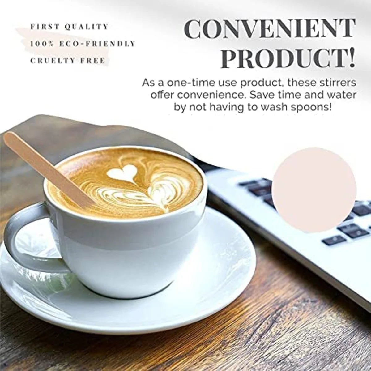 100PCS Coffee Stir Sticks Disposable Wooden Coffee Stirrers Hot Cold Drinking Stir Beverage Stir Sticks Ice Cream Lolly Popsicle - BACKUPMYFILESNOW