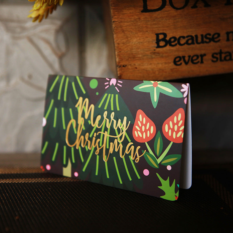 Christmas wishes greeting card with festive holiday design by My Store