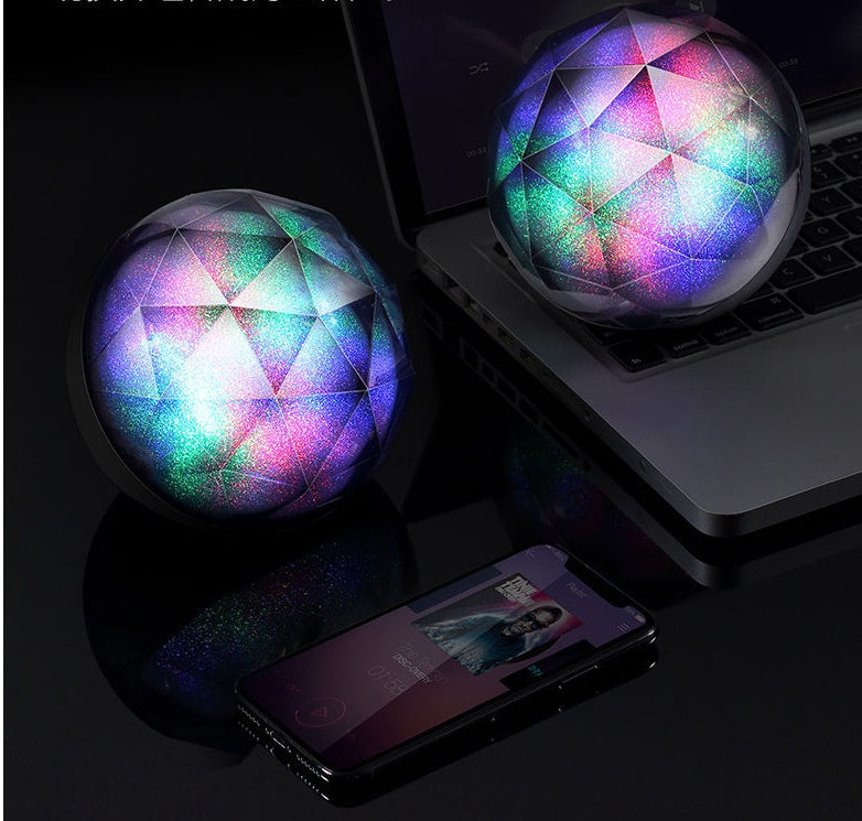 LED seven-color Bluetooth speaker magic ball with glowing multicolor lights