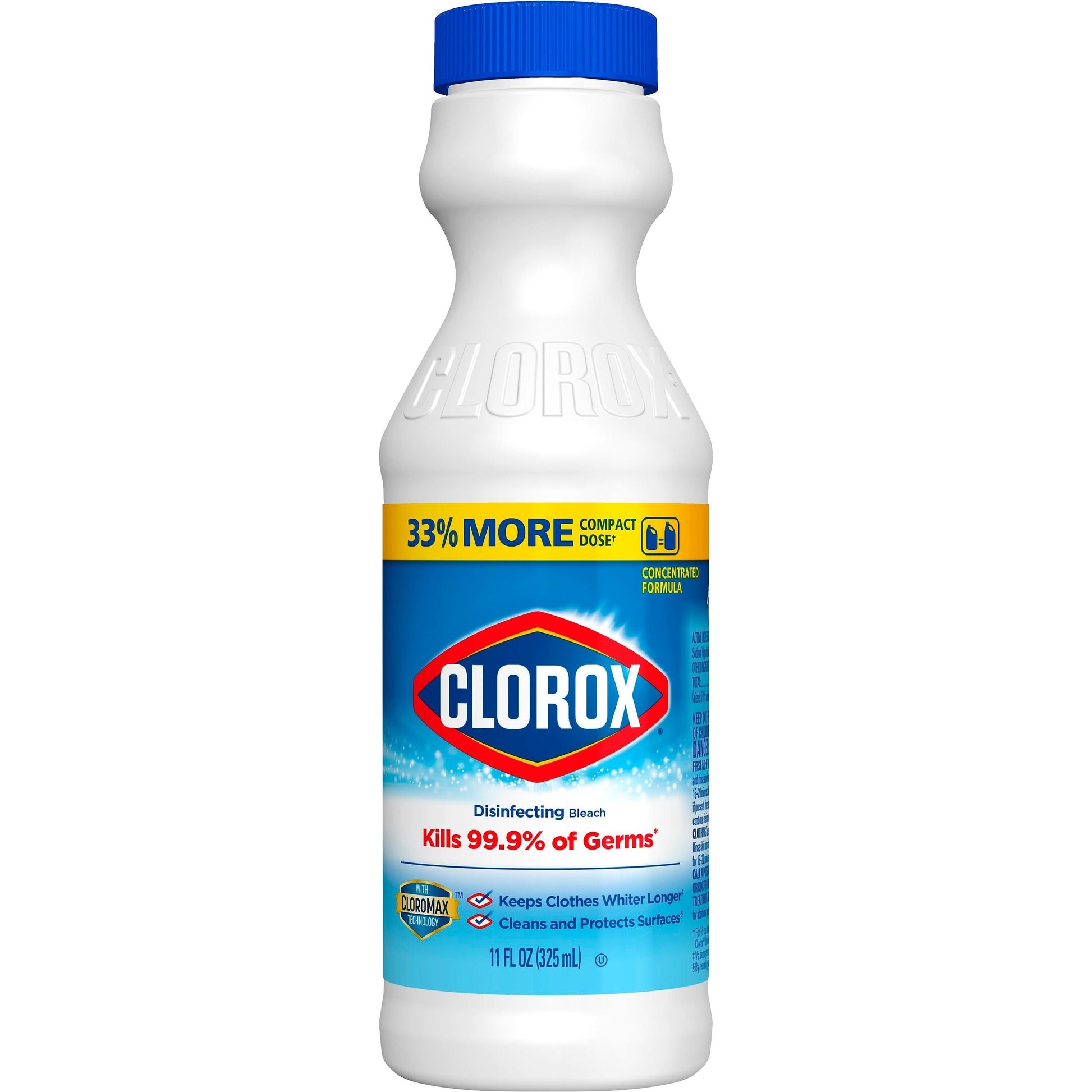 Pasteur Pharmacy Clorox disinfecting bleach bottle showing the label and 11-ounce size for cleaning and disinfecting.
