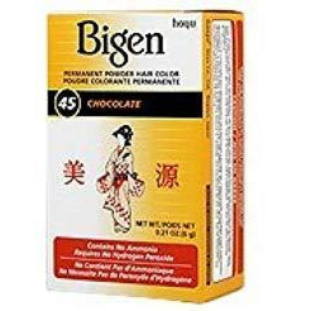 Bigen Permanent Powder Hair Color #45 Chocolate -pc