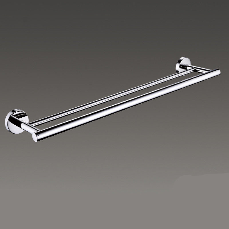 304 stainless steel bathroom hardware set with towel rack and pendant accessories, silver finish