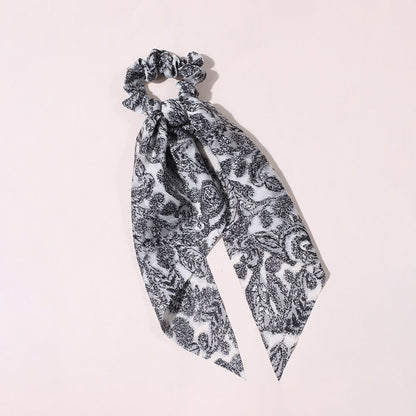 Cute scrunchies pack headband for women, colorful fabric hair accessories displayed together