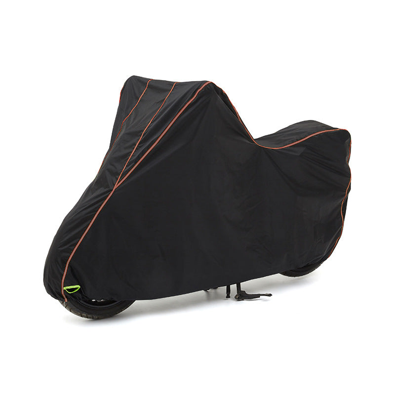 Thick motorcycle cover by My Store, durable protective cover shown from above