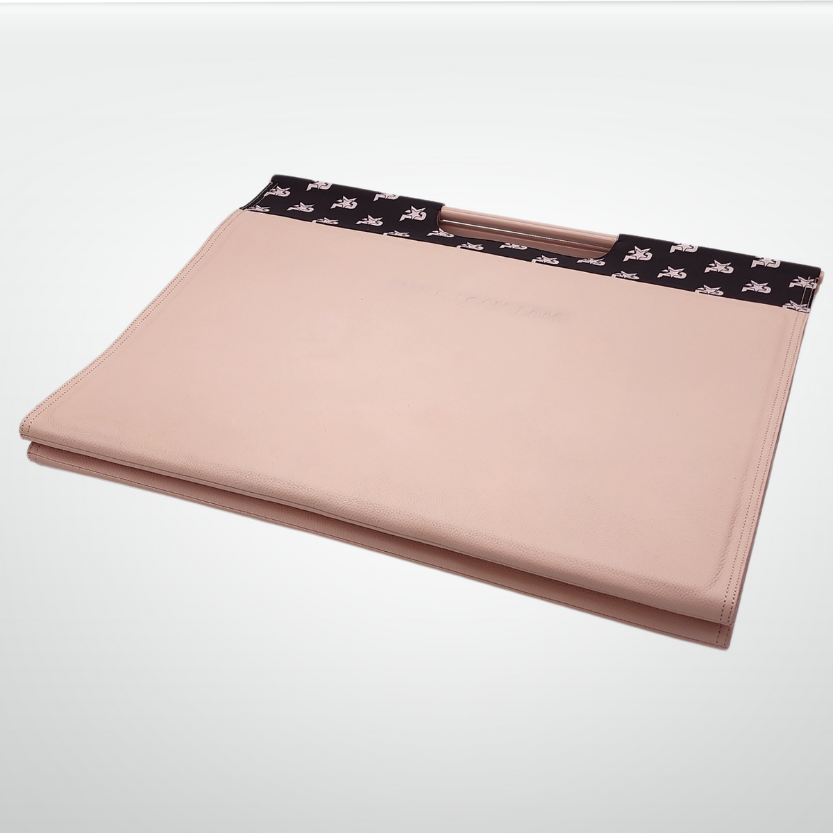 Handcrafted iReliev leather luxury fitness mat with textured surface, designed for comfort and style during workouts.