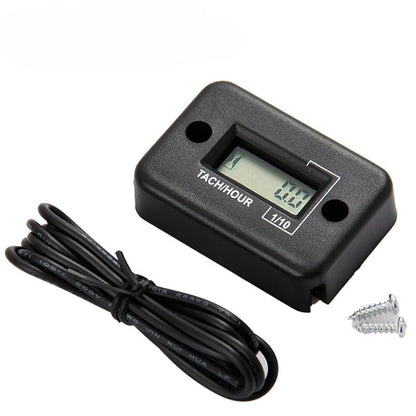 Motorcycle speed timer display showing digital timing information