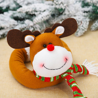 Creative cartoon Christmas decoration, colorful festive holiday ornament with playful character design