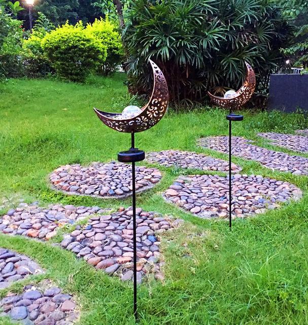 LED solar flame light metal garden lamp with flame effect for waterproof outdoor landscape lighting