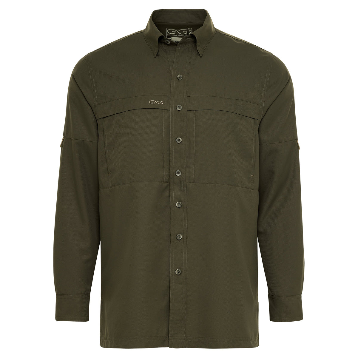 GameGuard Agave Original Shirt with long sleeves, featuring a casual design in breathable fabric, shown in a front view.
