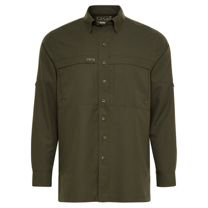 GameGuard Agave Original Shirt with long sleeves, featuring a casual design in breathable fabric, shown in a front view.