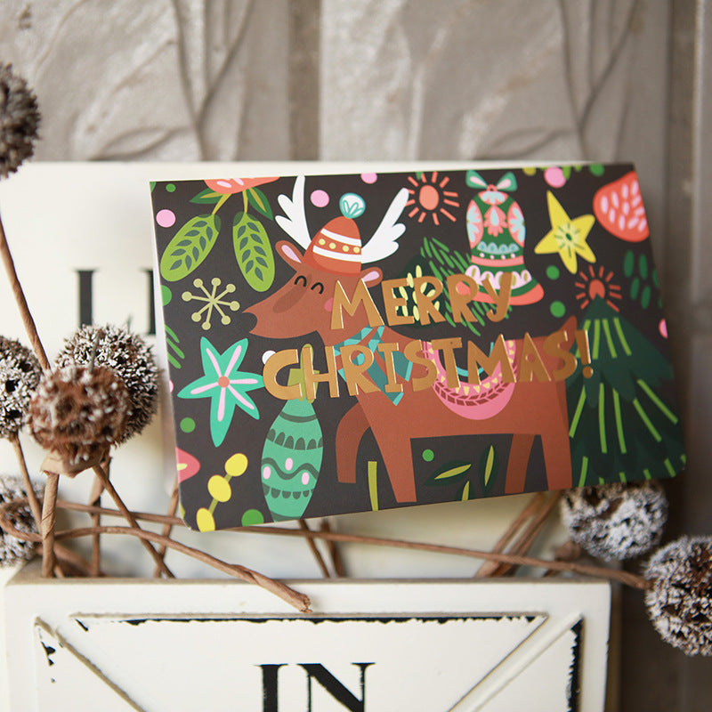 Christmas wishes greeting card with festive holiday design by My Store