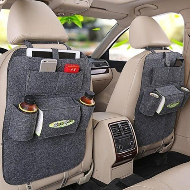 Multi-purpose auto seat organizer bag for convenient car storage