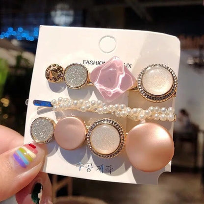 Pearl hair accessories set displayed on a clean background