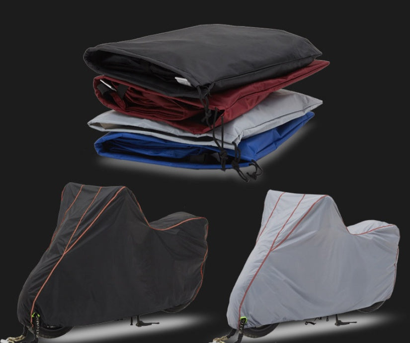 Thick motorcycle cover by My Store shown in a protective fitted design