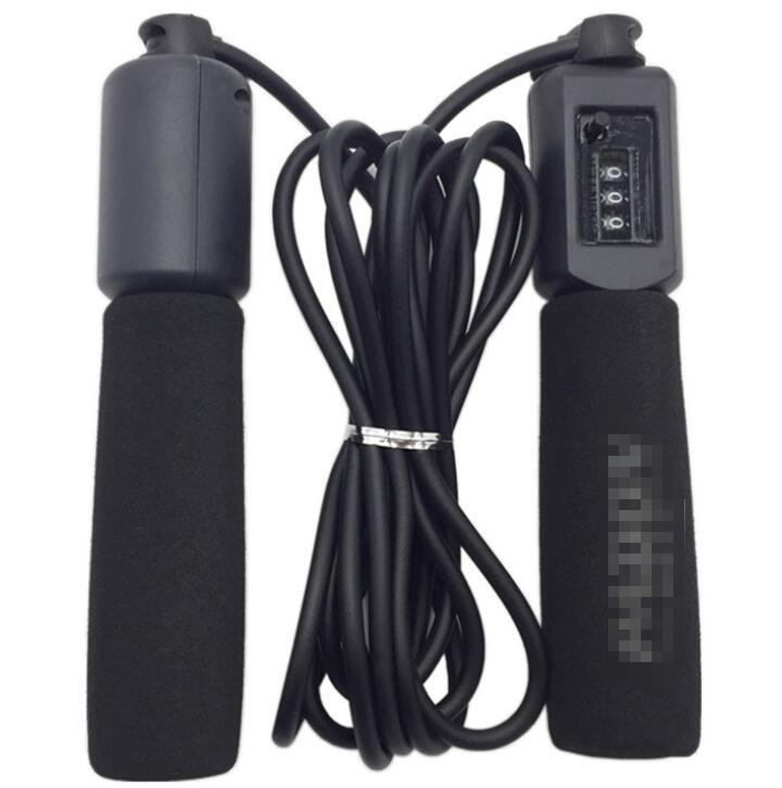 Rope skipping fitness rope with ergonomic handles for cardio and workout training
