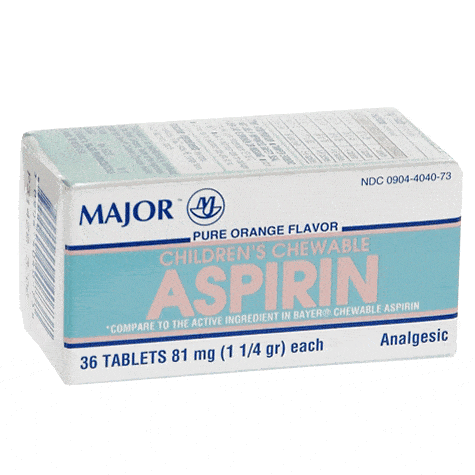 Major® Children’s Chewable Aspirin – 81 mg (36 ct)