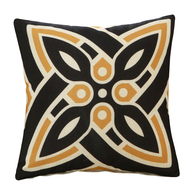 Cushion cover sofa backrest pillow in a simple fabric design by My Store