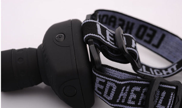 Outdoor 3W LED strong headlight by My Store, compact black headlamp for hands-free lighting
