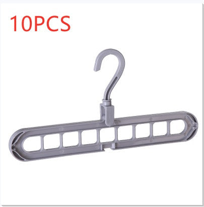 9-hole clothes hanger organizer, space-saving hanger in white plastic by My Store