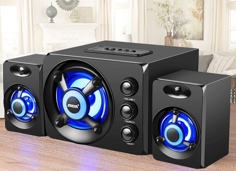 Desktop home speakers by My Store on a desk setup