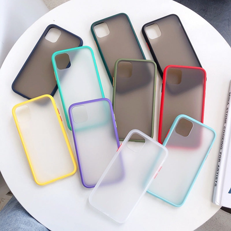 Frosted silicone phone case with smooth matte finish for smartphone protection