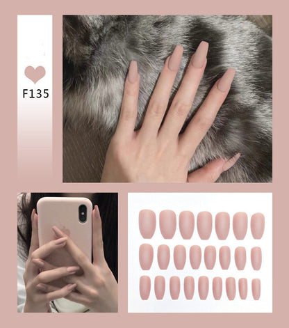 Nail art scrub ballet fake nails by My Store in a stylish ballet-inspired design