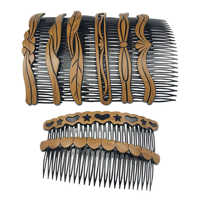 Fashion retro hair comb, decorative vintage-style accessory viewed from above
