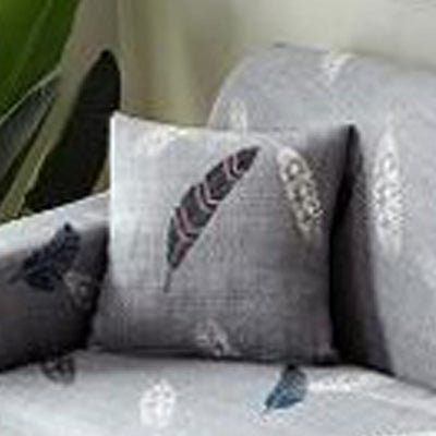 Printed sofa cushion cover in a decorative pattern for home seating furniture