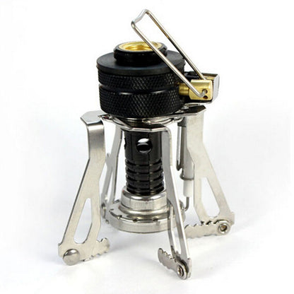 Camping mini stove, compact portable design for outdoor cooking