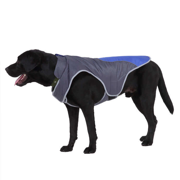 Reflective pet jacket by My Store with bright safety strips for improved visibility at night